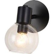 Aris wand licht 1x E14 helder glas + schakelaar