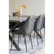 Vloerkleed 160x230cm - Zwart/Wit - Chenille Polyester - Kleed Havana