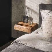 Zwevend Nachtkastje Set van 2 - Acaciahout - 1 Lade
