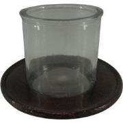 Windlicht - Bianca - Leather Brown