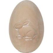 Clayre & Eef Beeld Konijn 18x17x25 cm Beige Bruin Keramiek Konijn Woon...
