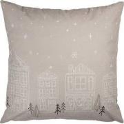 Clayre & Eef Kussenhoes 45x45 cm Beige Polyester Winter
