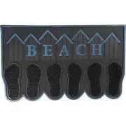 Clayre & Eef Deurmat  75x45 cm Grijs Kunststof Rechthoek Voeten Beach ...