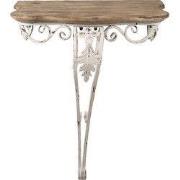 Clayre & Eef Sidetable  70x43x78 cm Bruin Hout Ijzer Rechthoek Wandtaf...