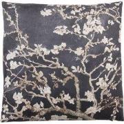 Clayre & Eef Sierkussen  45x45 cm Zwart Roze Synthetisch Vierkant Bloe...