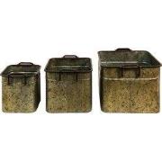 Clayre & Eef Decoratie Zinken Teil Set van 3  42x38x28 cm Grijs Ijzer ...