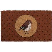 Clayre & Eef Deurmat Vogel 75x45 cm Bruin Kokosvezel Pvc Rechthoek Kok...