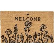Clayre & Eef Deurmat  75x45 cm Bruin Zwart Kokosvezel Pvc Rechthoek Bl...