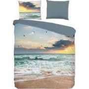 Pure Strand en Zee Dekbedovertrek Multi-1-persoons (140 x 200/220 cm)