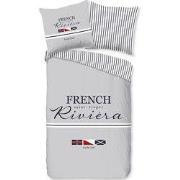Pure Riviera Dekbedovertrek Grijs-2-persoons (200 x 200/220 cm)