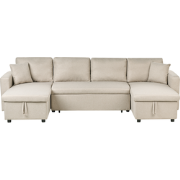 Beliani SOMMEN - Hoekbank-Beige-Polyester