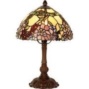 LumiLamp Tiffany Tafellamp  Ø 22x32 cm Geel Groen Glas Bloemen Tiffany...