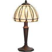 Lumilamp Tiffany Tafellamp Ø 19x40 cm Beige Glas