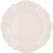 Clayre & Eef Ontbijtbord  Ø 21 cm Wit Keramiek Rond Bord