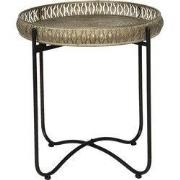 Clayre & Eef Bijzettafel  Ø 49x52 cm Koperkleurig Ijzer Rond