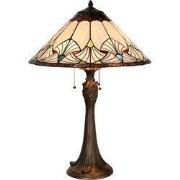 Lumilamp Tiffany Tafellamp Ø 51x78 cm Beige Blauw Glas