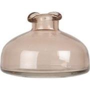 Clayre & Eef Vaas  Ø 8x11 cm Roze Glas Rond Decoratie Vaas