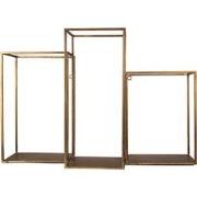 Clayre & Eef Wandrek  65x19x44 cm Goudkleurig Ijzer Muurrek