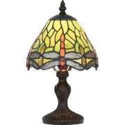 Lumilamp Tiffany Tafellamp Ø 18x30 cm Groen Glas Libelle