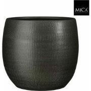 Mica Decorations Bloempot Porto - 32x32x32 cm - Terracotta - Metallic,...