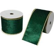 Clayre & Eef Decoratie Lint 63 mm x 5 m Groen Synthetisch