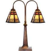 Lumilamp Tiffany Tafellamp 48x19x64 cm Bruin Glas