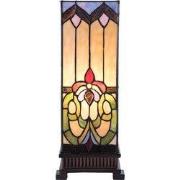 Lumilamp Tiffany Tafellamp 17x17x44 cm Beige Blauw Glas