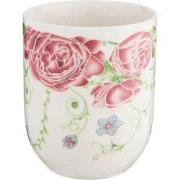 Clayre & Eef Mok  100 ml Roze Porselein Rond Bloemen Theemok
