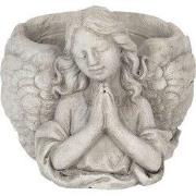 Clayre & Eef Bloempot  19x17x14 cm Grijs Steen Rond Bloempot binnen