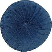 Dutch Decor KAJA - sierkussen Ø40 cm - rond - velvet - Insignia Blue -...