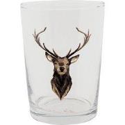 Clayre & Eef Waterglas  400 ml Bruin Glas Rendier Drinkbeker