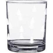 Clayre & Eef Waterglas  230 ml Glas Kerstbomen Drinkbeker
