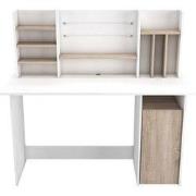 Bureau met opbergruimte L134,8 cm - Amber