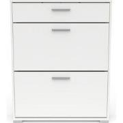Schoenenkast met 2 neerklapbare deuren en 1 lade - L80,8 cm