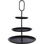Mica Decorations Rama Ronde Etagère - H55 x Ø38 cm - Ijzer - Zwart
