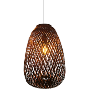 Fine Asianliving Bamboe Hanglamp Zwart Handgemaakt - Tanner D30xH40cm