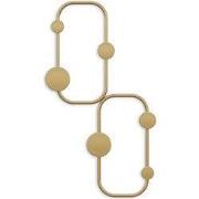 Organisch gevormde wandkapstok met 5 haken in zwart metaal H48 cm  LAD...