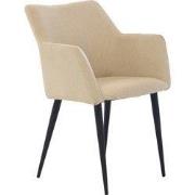 Eetkamerstoel Stof Beige - Zitdiepte 45cm - 50x57x82cm - Ellis - Set v...