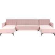 Beliani ABERDEEN - Slaapbank-Roze-Fluweel