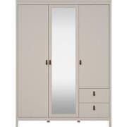 Kleerkast met 3 deuren (waarvan 1 spiegeldeur) en 2 lades wit B150 cm ...