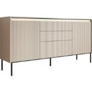 Meubella - Dressoir Timoteo - Beige - 166 cm