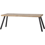 WOOOD Tablo Tafel Visgraat met 2-Standen Poot - Mango - 75x200x90
