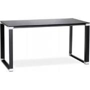 XLINE design recht directiebureau 160x80x73 cm Zwart