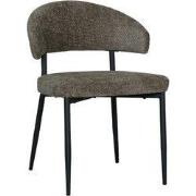 LABEL51 Eetkamerstoel Bliss - Hunter - Elite - Zwart Metalen Frame