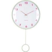 Karlsson - Wandklok Cheeky Dome Pendulum - Zachtgroen