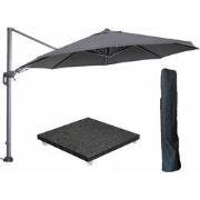 Garden Impressions Hawaii zweefparasol Ø350 cm carbon black / donker g...