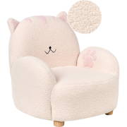 Beliani ZOAR - Kinderfauteuil-Wit-Bouclé