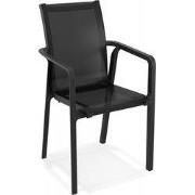Tuinstoel met armleuningen CINDY 62x57x90 cm Zwart