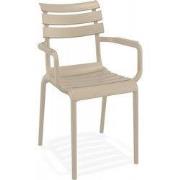 Tuinstoel met armleuningen FLORA 58x59x84 cm Taupe
