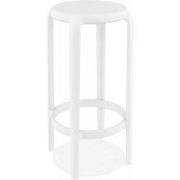 PEYA halfhoge tuinkruk 36x36x65 cm Wit